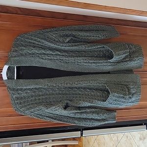 Cozy Green knit cardigan